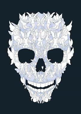 Skull made of fairies
