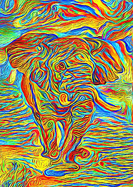 Elephant Safari Colorful