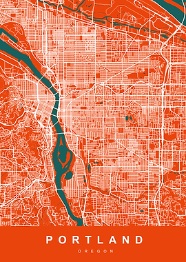 PORTLAND Map OREGON