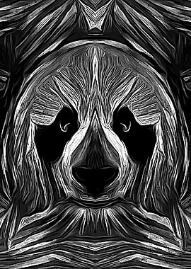 Panda Metal Portrait