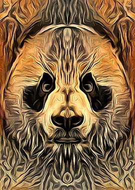 Panda Vintage Abstract