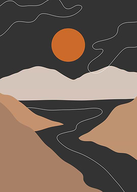 Abstract landscape art