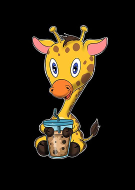 Bubble Tea Kawaii Giraffe