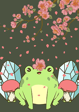 Cottagecore Kawaii Frog