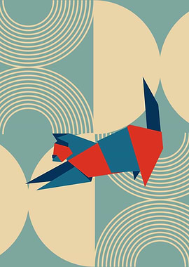 Minimal 70s Color Cat