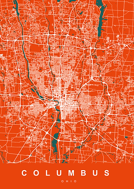 COLUMBUS Map OHIO