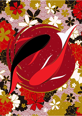 Japanese Koi Fish Yin Yang