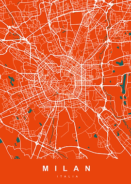 MILAN Map ITALY