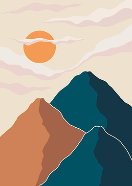 Sun and Mountain poster