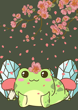 Cottagecore Kawaii Frog
