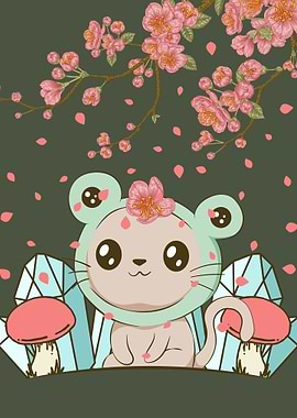 Cottagecore Kawaii Cat