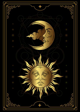 Sun and moon face