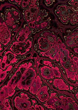 Burgundy Gold Marble 07