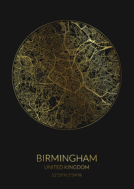 Birmingham Black Gold Map