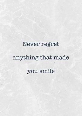 Never Regret