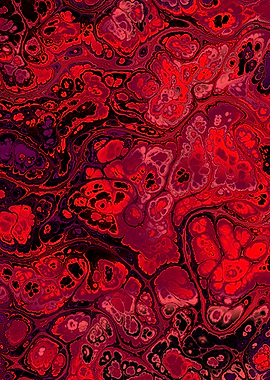 Burgundy Gold Marble 17