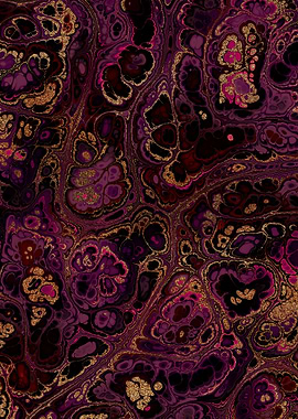 Burgundy Gold Marble 16