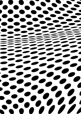 Op art dots in motion