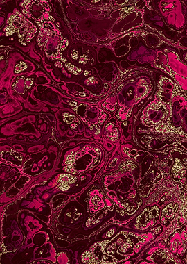 Burgundy Gold Marble 18