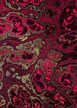 Burgundy Gold Marble 08