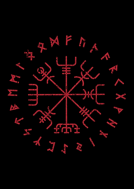 Norse Pagan Vegvisir Runes