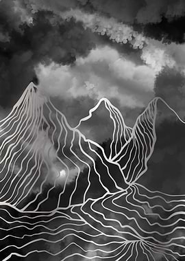 ABSTRACT MOUNTAIN ART