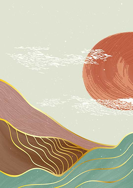 Abstract Mountain art