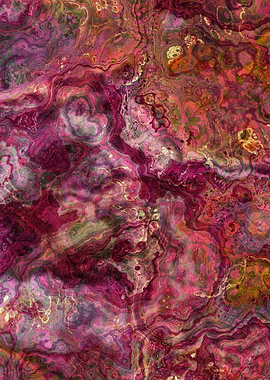 Burgundy Gold Marble 15