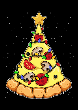 Pizza Christmas Tree Lover