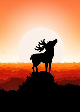 Deer Caribou Cute Animal