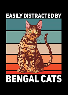 Retro bengal cat quote