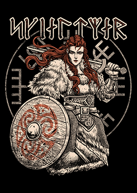 Viking Shieldmaiden Runes