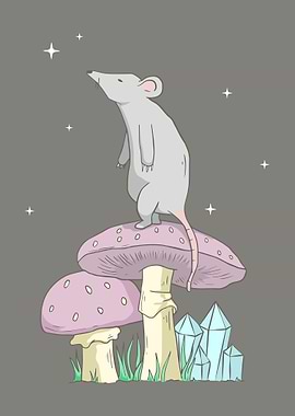 Cottagecore Mouse Mushroom