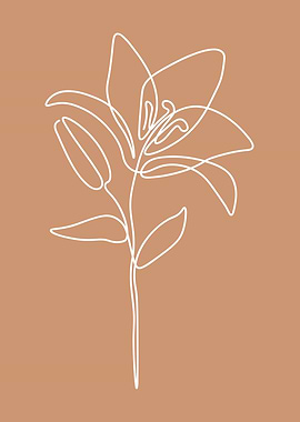 Botanical Floral line art