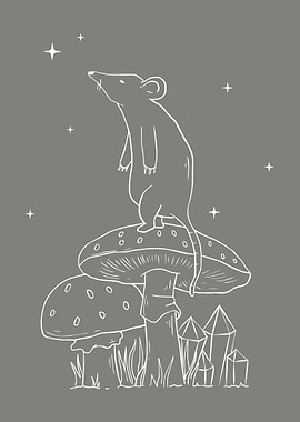 Cottagecore Mouse Mushroom
