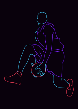 Basketball player jump neo