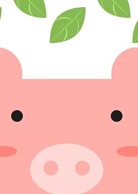 Cute Funny Pig animal