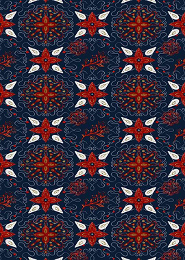 Geometric floral pattern