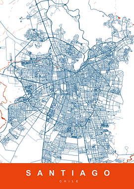 SANTIAGO Map CHILE