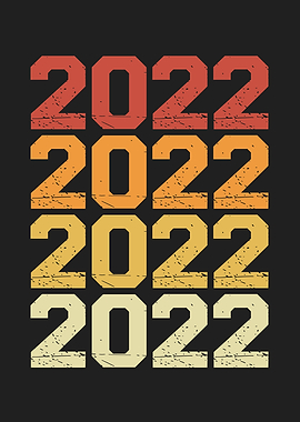 Year 2022 Colored retro