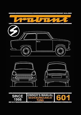 Blueprint of the Trabant