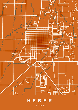 HEBER Map UTAH USA