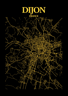 Dijon City Wall Art