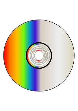 Blank CD With Rainbow
