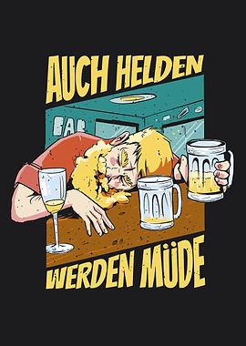 German man drinking beer