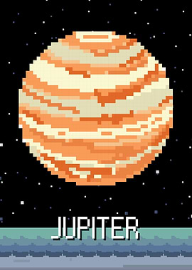 Space Pixel Art Jupiter