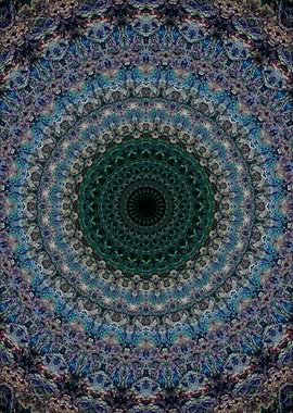 Blue and green mandala