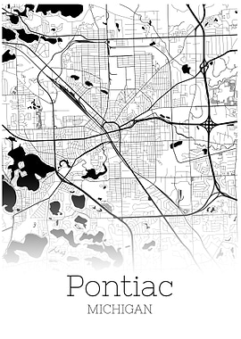 Pontiac Michigan map