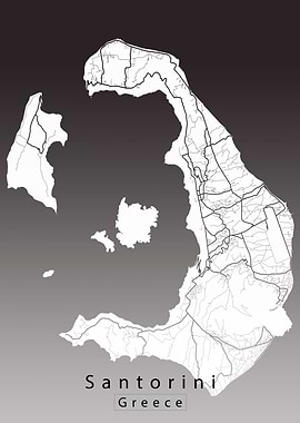 Santorini Island Map