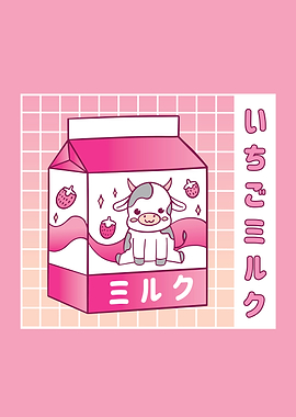 Milk strawberry